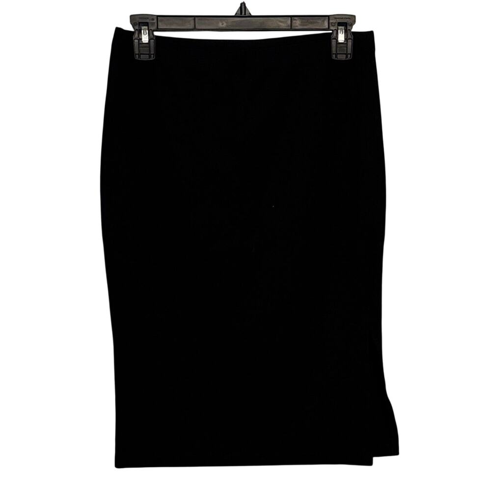 By & By Black Pencil Skirt Womens Medium Knee Length Stretch Workwear